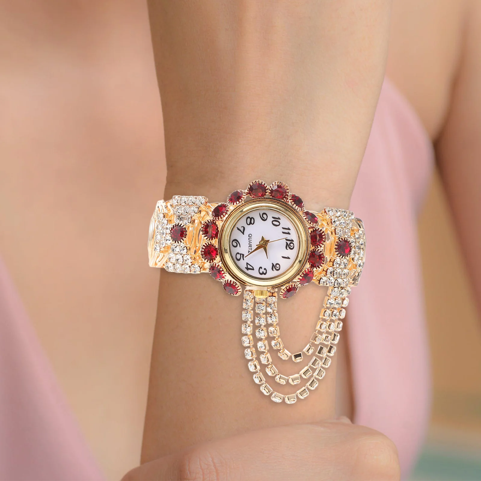 

Ladies Watches Quartz Alloy Bracelet Watch Women Accessories Durable Material Everyday Occasions Elegant Design Graceful