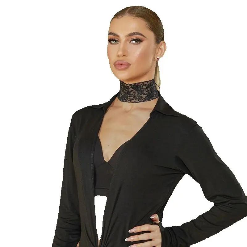 ZYM جديد اللاتينية الرقص اكسسوارات المرأة الرقص الرقبة زخرفة الكبار تشاتشا السالسا الرقص اللاتينية اكسسوارات الديكور SL13036