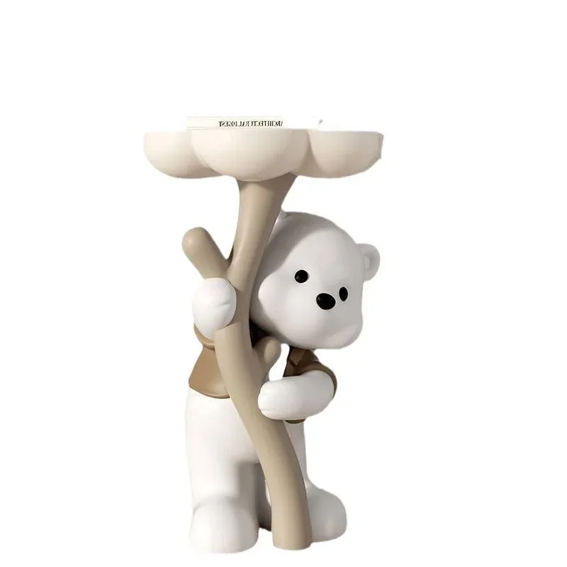 Cute bear side table ornament living room large floor TV table bedside coffee