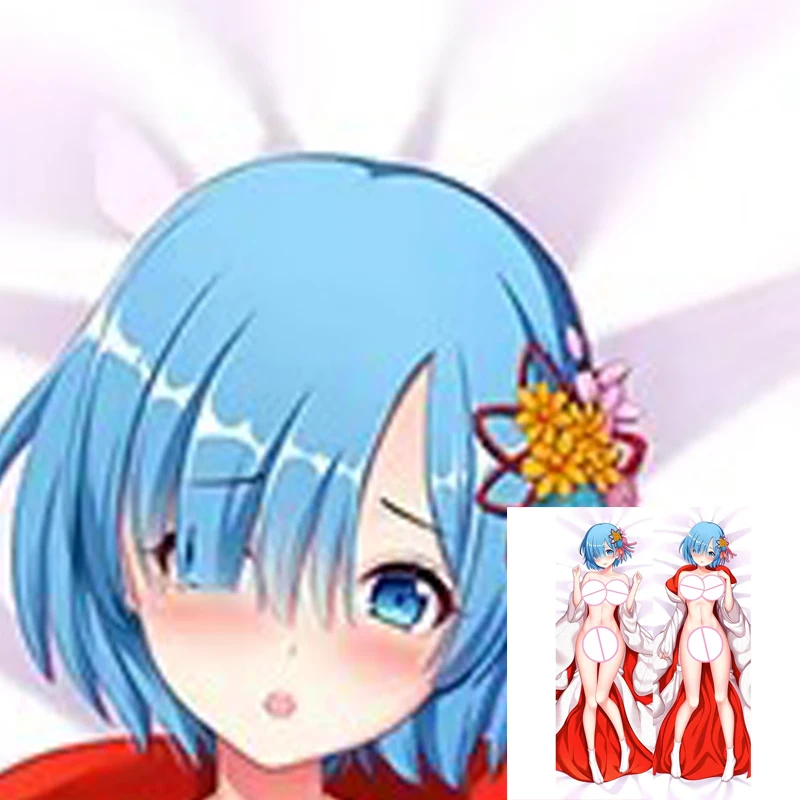

Чехол на подушку в стиле аниме Dakimakura Rem с двусторонним принтом, 2-стороннее постельное белье, подарки