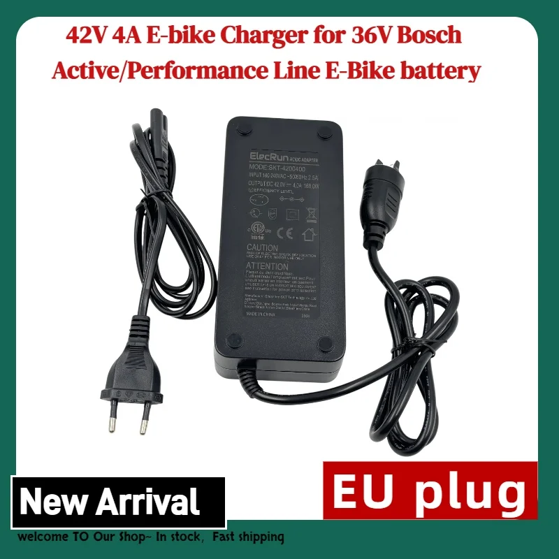 42V 4A E-bike Charger Compatible with 36V Bosch Active/Performance