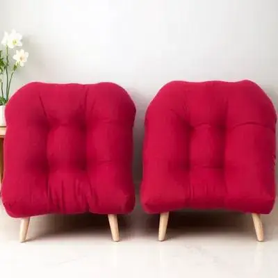 

2 Pcs U Shaped Cushion Ergonomic Seat Pads for Chair Wicker Sofa Dining Stool Outdoor Support Retaining Shape Perfect
