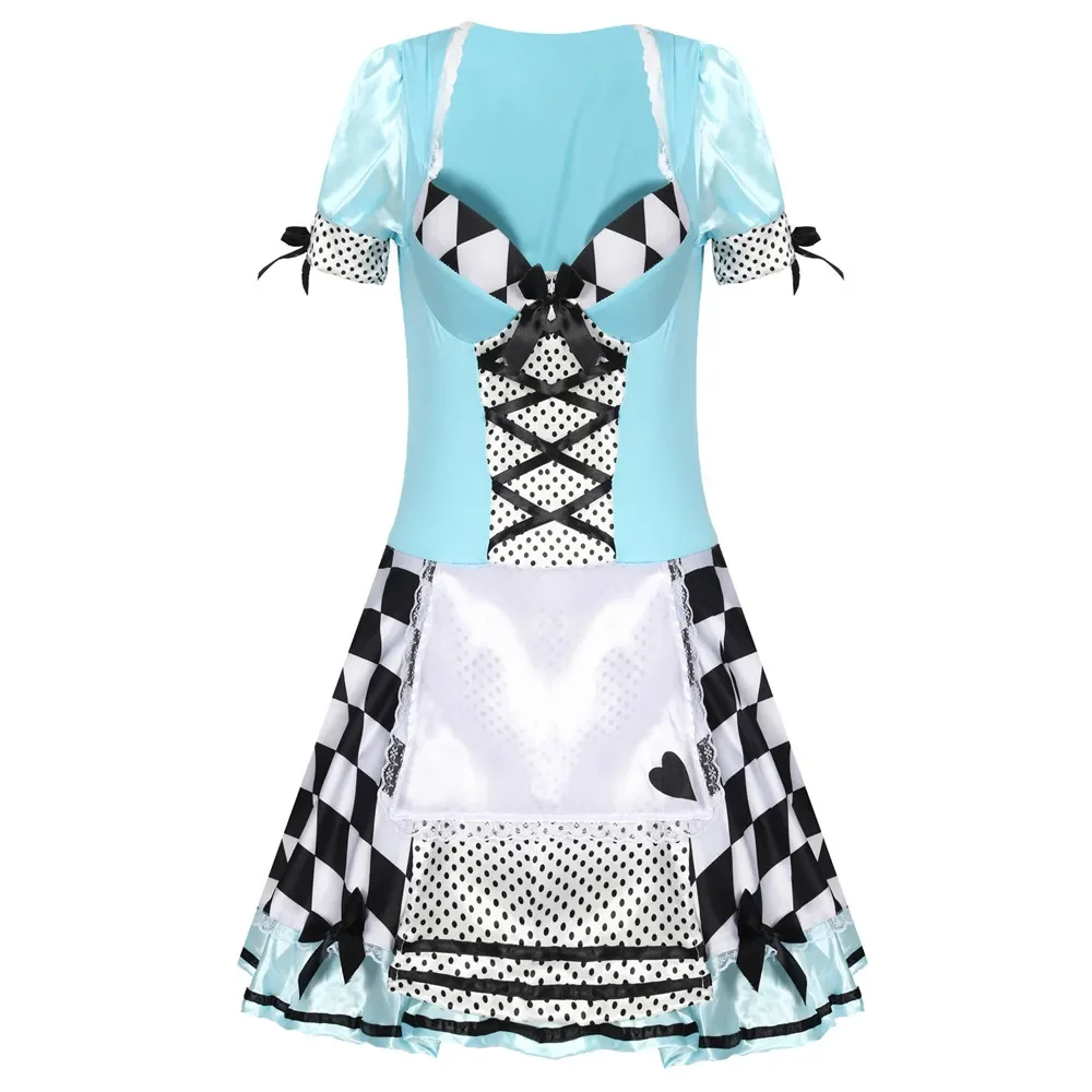 Halloween Costumes Alice in Wonderland Costume Women Poker Maid Cosplay Carnival Party Fancy Dress Up for Adult