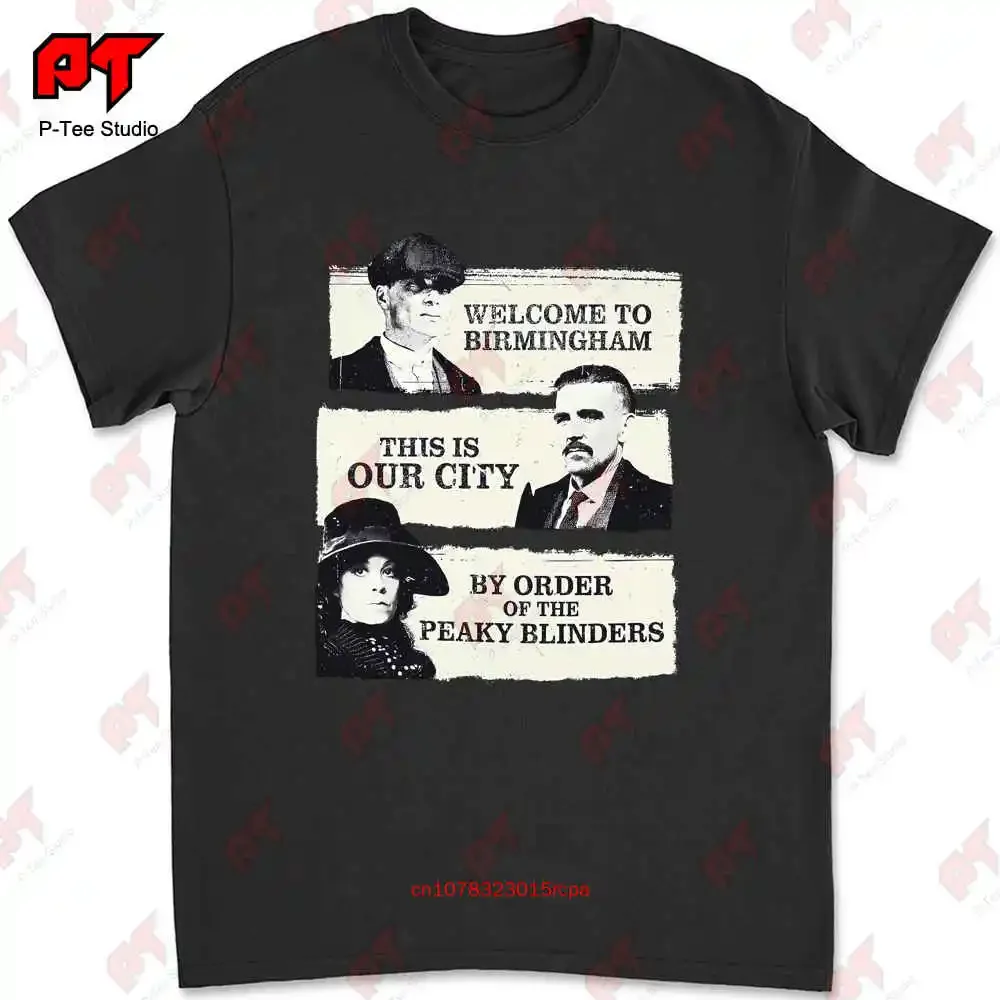 Peaky Blinders T Shirt Birmingham This Is Our City New Official Mens Black Size 0CD9