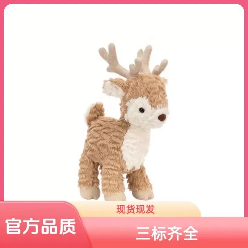 

Плюшевая игрушка-олень Jellycat Mitzi, милый мягкий компаньон, подарок на Рождество или день рождения, Великобритания