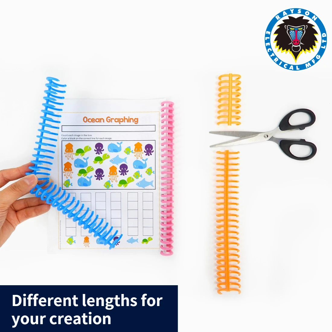 DIY Comb Binding Spine . Office Accessories and School Supplies Book Binder, Nice Stationery for A4 PVC NoteBooks