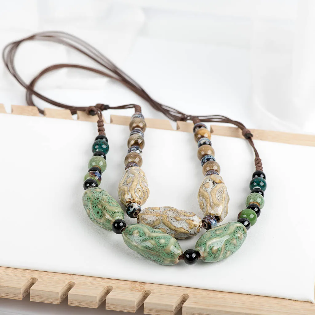 Ceramic Necklace For Women Female Jewelry Wholesale Porcelain Necklaces & Pendant #MY164