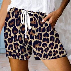 Fashion Leopard Print Women Shorts Casual Snake Print Fitness Short For Lady Women High Waist Casual Biker Short Femme