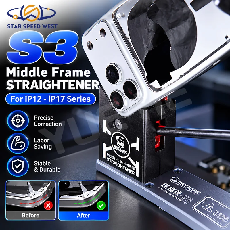 MECHANIC S3 Middle Frame Straightener Tool Labor Saving Lever Design for iPhone 12-17 Series Frame Correction Repair Tools