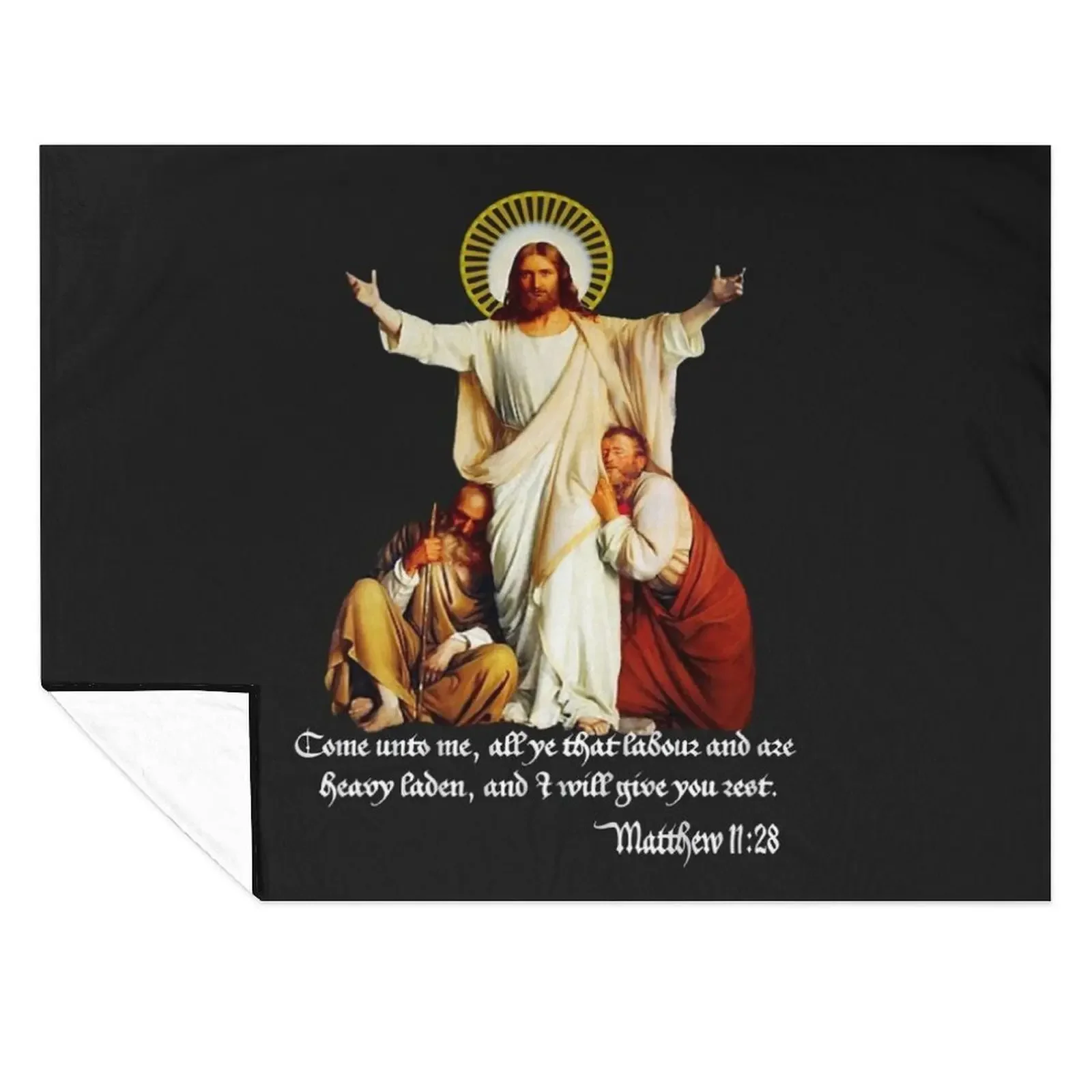 

Jesus Christ Come to Me Light of the World Catholic Christian Throw Blanket Giant Sofa warm for winter Single Flannels Blankets
