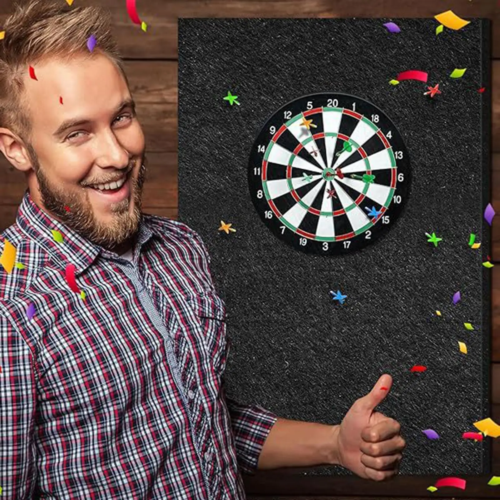 

9pcs Self-Adhesive Felt Board Wall Protection Panels Spliceable Soundproofing Padding For Door Wall, Game Room, Indoor Sports