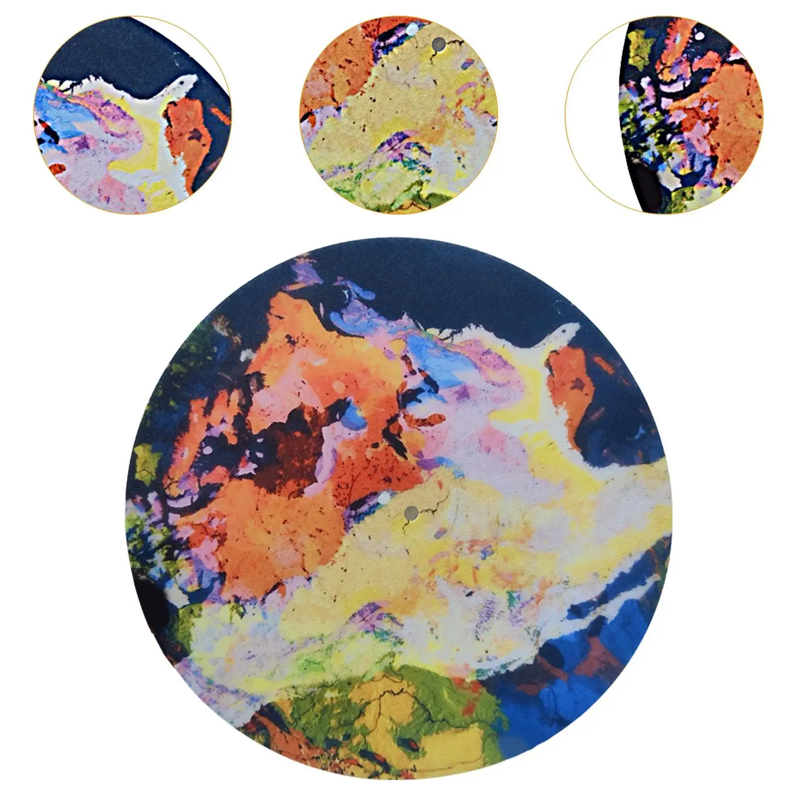 Turntable Platter Mat 12" Vinyl Record Player Felt Record Pad Art Style Home