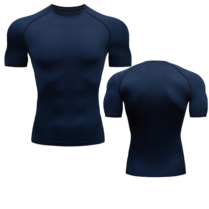 Sport T Shirt Men Quick Dry Short Sleeve Sport Tee Tops Gym Fitness Compression Shirt Training Running T-Shirt Men Rashgard