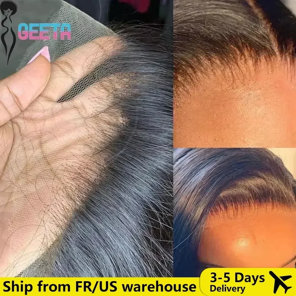 Peluca Frontal de encaje HD, peluca con malla Frontal 13x6, cabello humano de 30 pulgadas, pelucas de cabello humano de encaje transparente liso de hueso, peluca con cierre de encaje HD 4x4