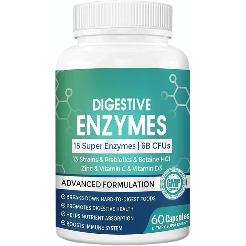 

Содержит пробиотики и пребиотики для пищеварительной очистки, впитывания питательных веществ и уменьшения крови -60 капсул