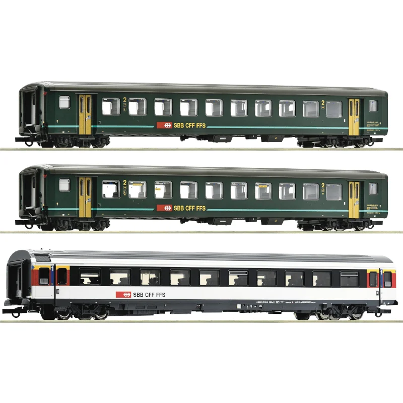 ROCO 1/87 Train Model Set 6200022 Swiss Express Train No. 1 Set Three-section Train Model Toy Gift