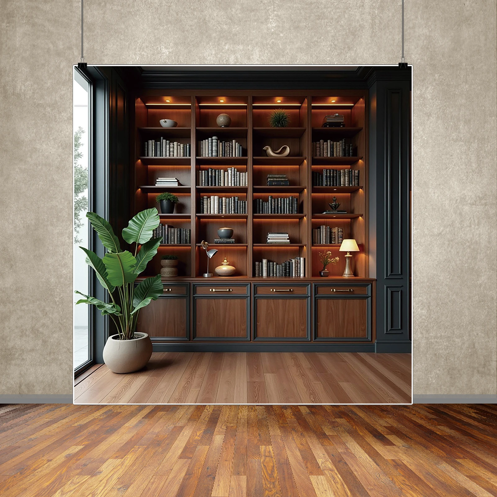 MOON.QG غرفة المعيشة الغربية القلعة أريكة قوس نافذة الستار خلفية التصوير ديكور خلفية المنتج التقاط الصور ملصق #3