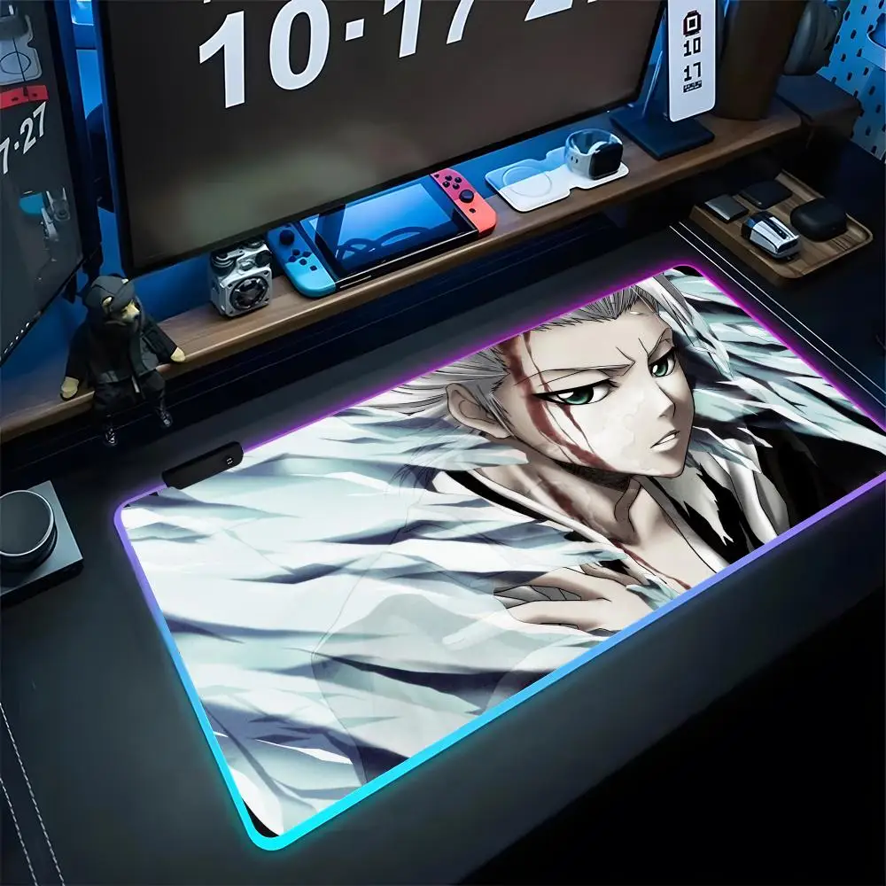 

B-BLEACHs Cool Mouse Pad Gaming Rgb Mousepad Backlit Keyboard Gamer Girl Xxl Laptop Mat Table Pads Deskpad