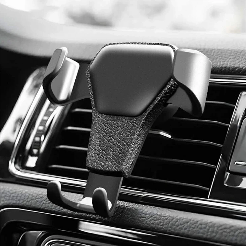 Schwerkraft-Autohalterung für Telefon, Lüftungsschlitz, Clip-Halterung, mobiler Handy-Ständer, Smartphone-Unterstützung, GPS für iPhone 16, 15, Xiaomi Redmi, Samsung