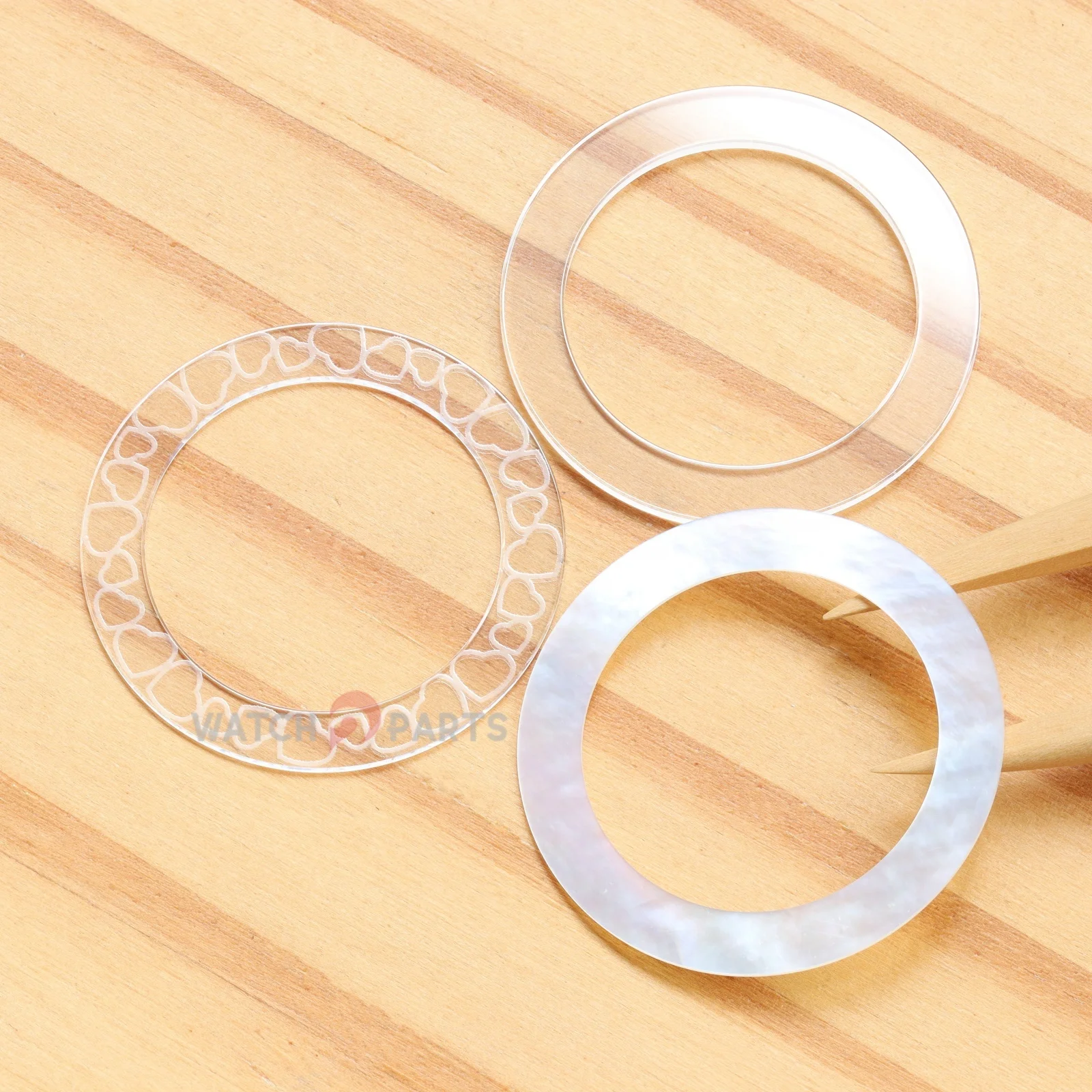 Concentric circles Watch Sapphire Crystal for Chopard Happy Diamonds 209429 32mm Front&Case Back Glass