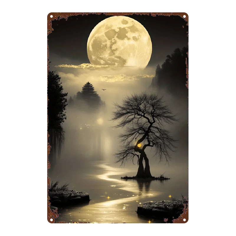 2D Flat, 1pc, Metal Sign, 