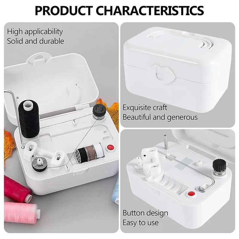 

B-Est Electric Bobbin Winder Portable Bobbin Winder With Handle Automatic Bobbin Winder Machine USB/Battery Powered