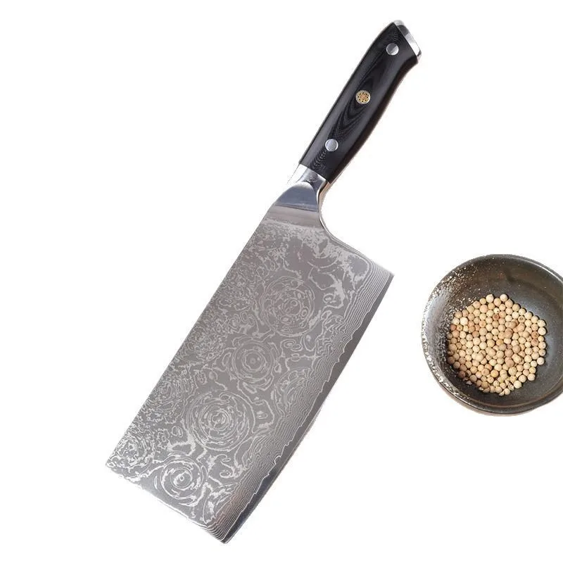 

8 Inch Slicing Knife 67-layers Damascus Steel Blade G10 Handle Sharp Slicing Vegetables Cleaver Meat Kitchen Knives China Messer