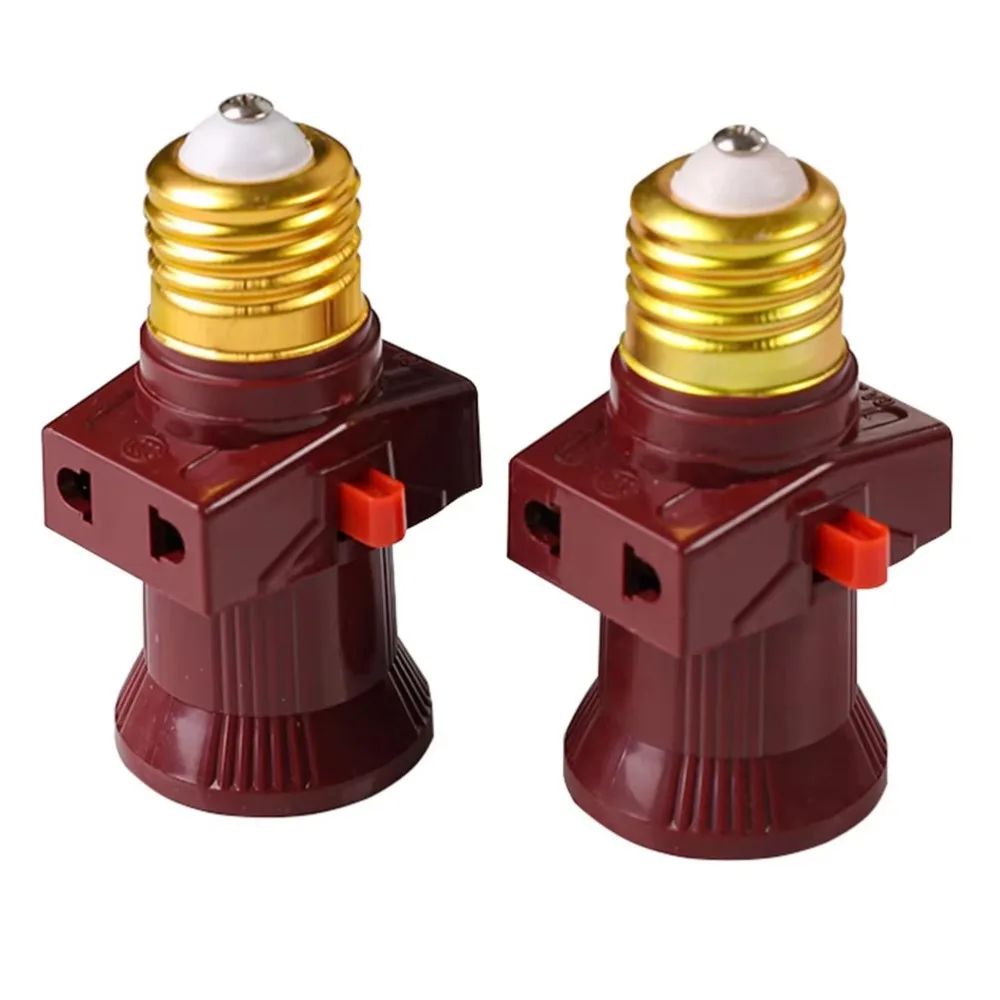 2Pcs/set Plastic E27 Lights Bulb Socket With Switch Socket Conversion Light Bulb Holder 111V- 240V Industrial Lamp Accessories