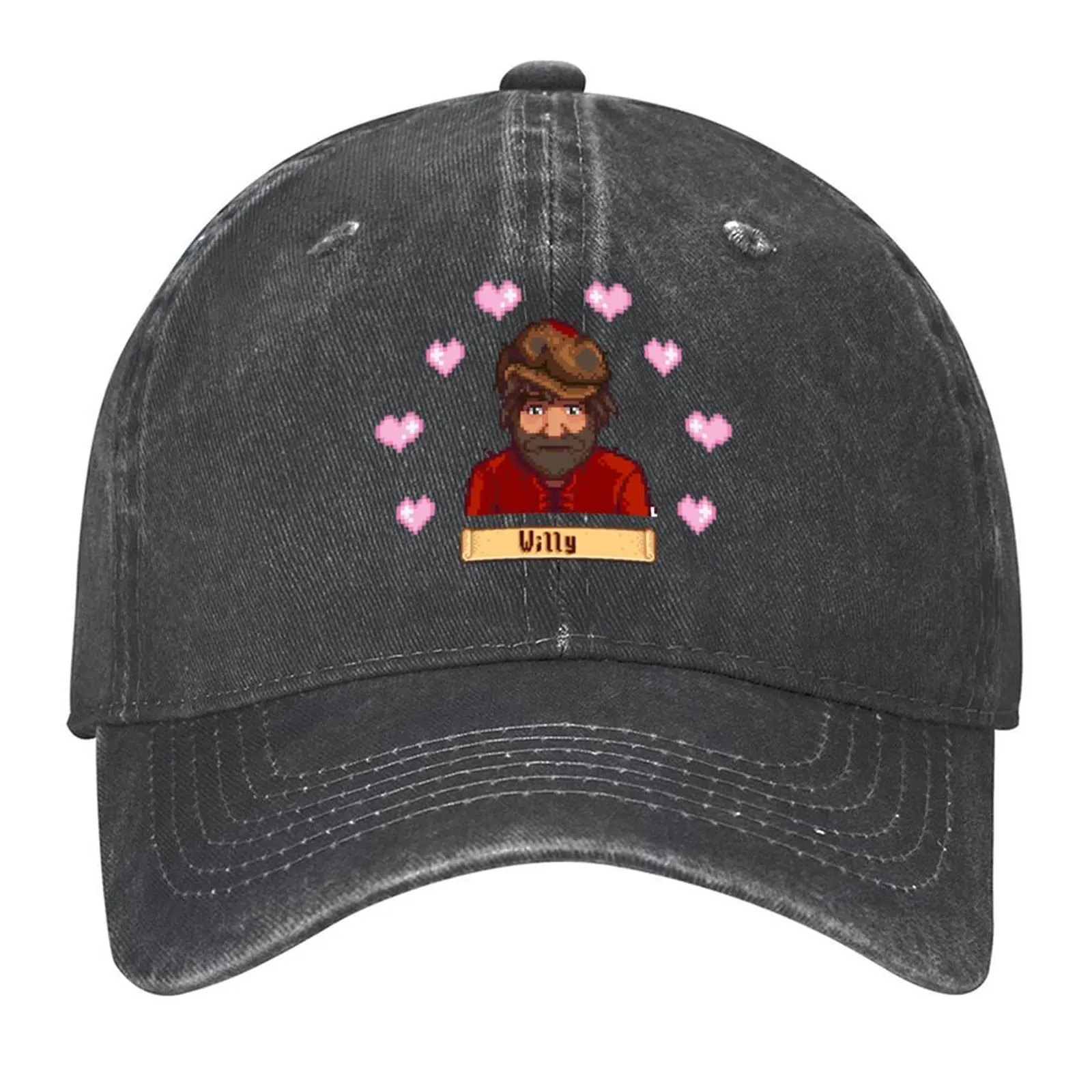 

Willy with Hearts Baseball Cap Hat Man For The Sun Golf Hat hiking hat fun hats Baseball Men Women's