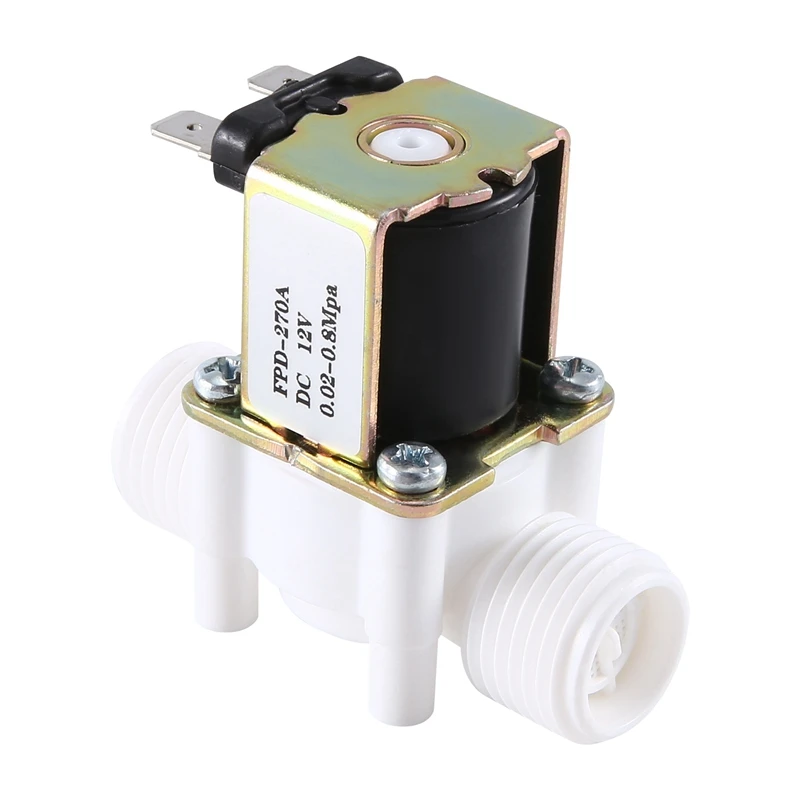 Dc12v N/C Normally Closed Water Solenoid Valve G1/2-Inch Plastic Electrical Solenoid Valve For Water Dispenser