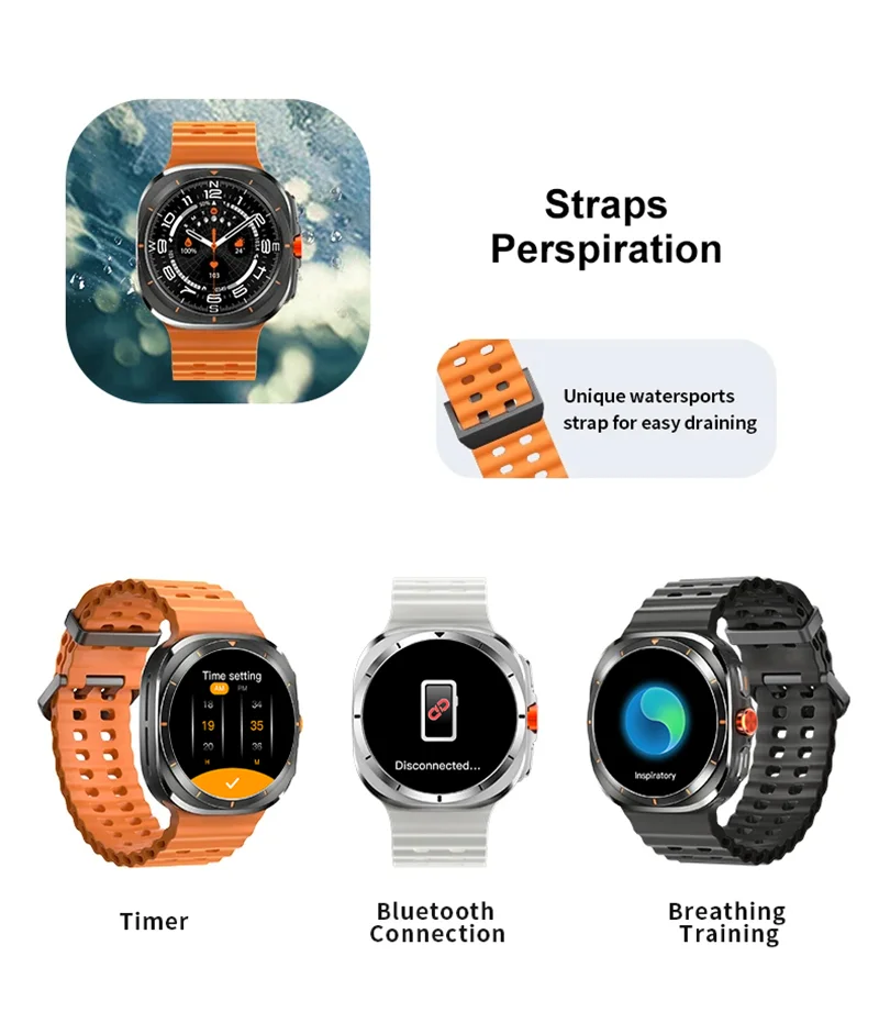 LAXASFIT Watch 7 Ultra Smartwatch Bluetooth Talk HD AMOLED Screen Fitness Tracker Health Monitoring Smartwatch for Android IOS image 2