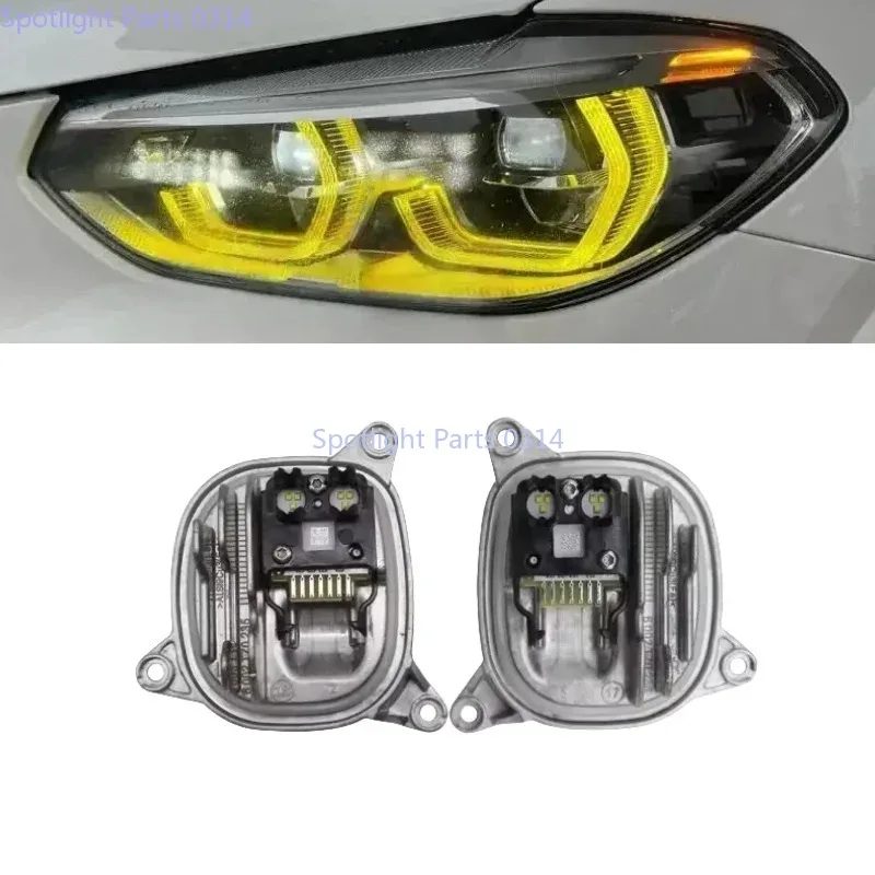 

НОВЫЙ желтый ангельский глаз для BMW X3 G01 X4 G02 2018 2019 2020 202 Адаптивная фара DRL Синий Красный Дневные ходовые огни Светодиодный модуль
