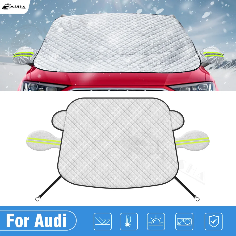 

For Audi Q7 4L 4M 2006-2021 2022 2023 2024 2025 Car Windshield Snow Sun Shade Automobile Magnetic Cover Front Windscreen Cover