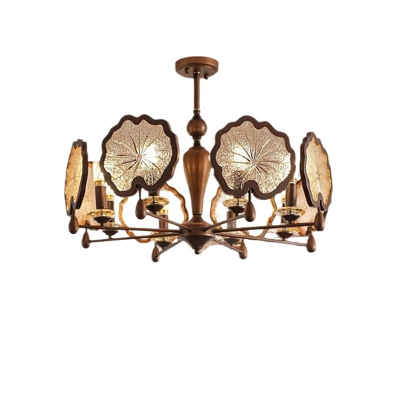 

Living Room Chandelier Antique Retro New Chinese Hall Main Light American Restaurant Light