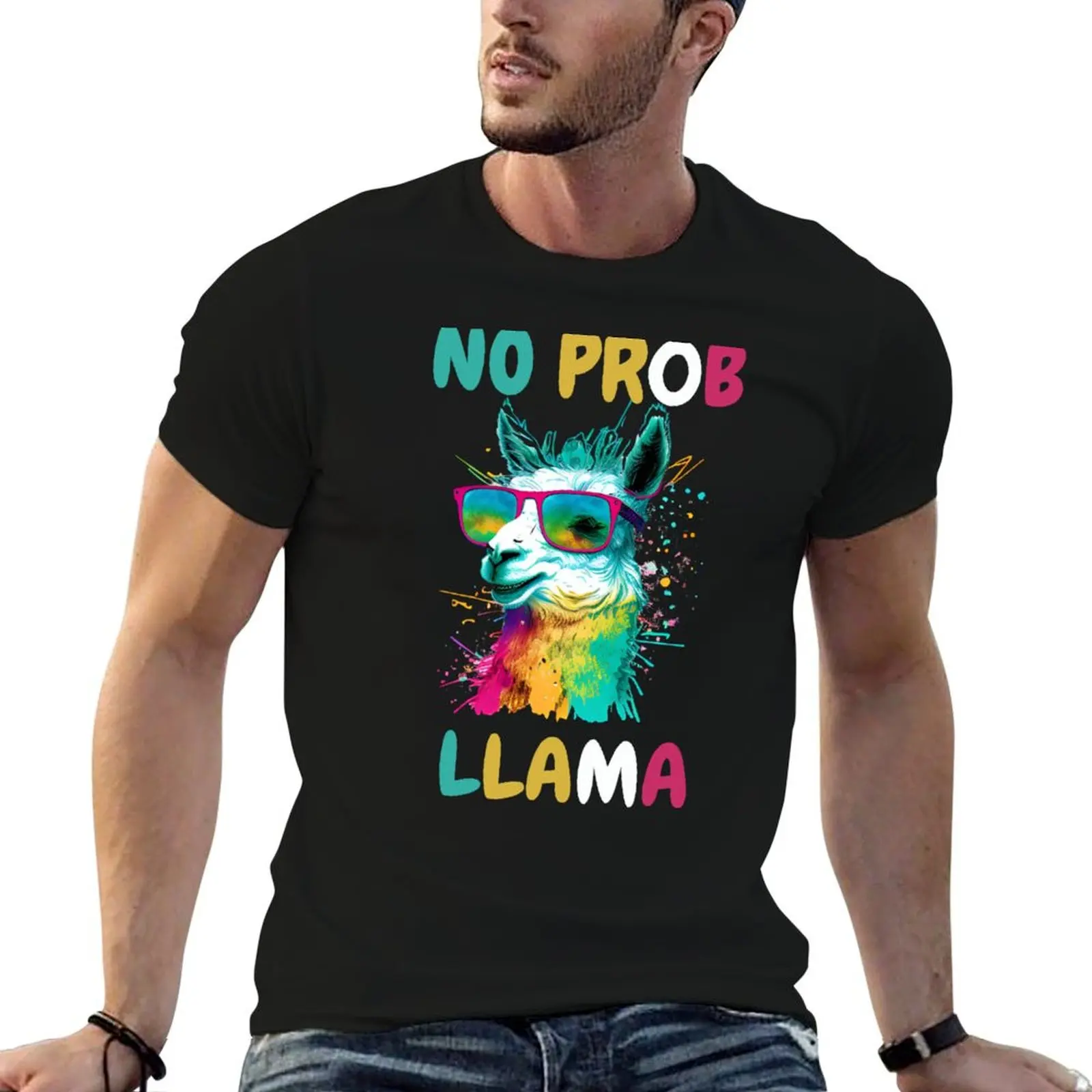 

No Prob Llama T-Shirt anime t shirts for man t shirts designer man t shirts cotton T-shirt