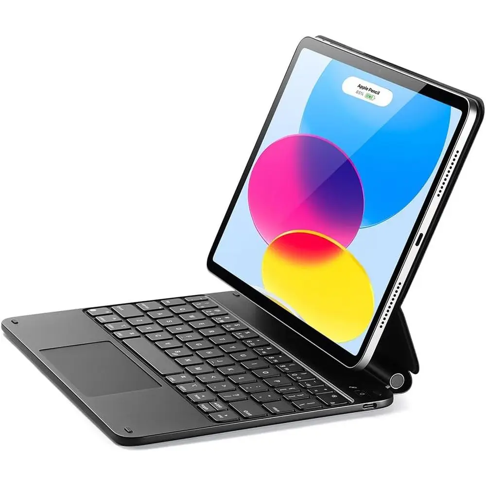 11th Gen iPad Case with Backlit Keyboard, Floating Stand, and Multi-Touch Trackpad, Black