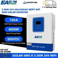 EASUN POWER 3.2KW 4KW 24V Hybrid Solar Inverter 11KW 6.2KW 48V 220V 2KW 12V MPPT Pure Sine Off Grid Inverter With BMS & WIFI
