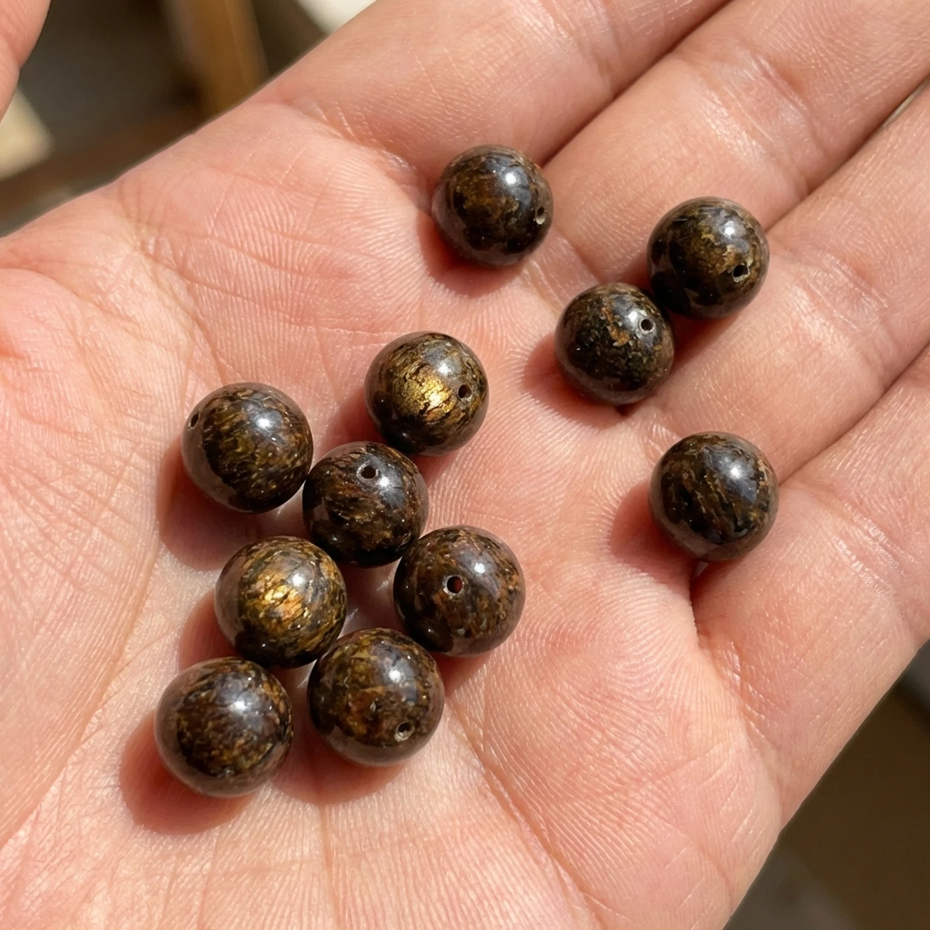 Natural Stone Brown Bronzite Jaspers Round Beads for Jewelry Making Strand 15 inch DIY Bracelet Neccklace Jewelry Bead 6mm 8mm