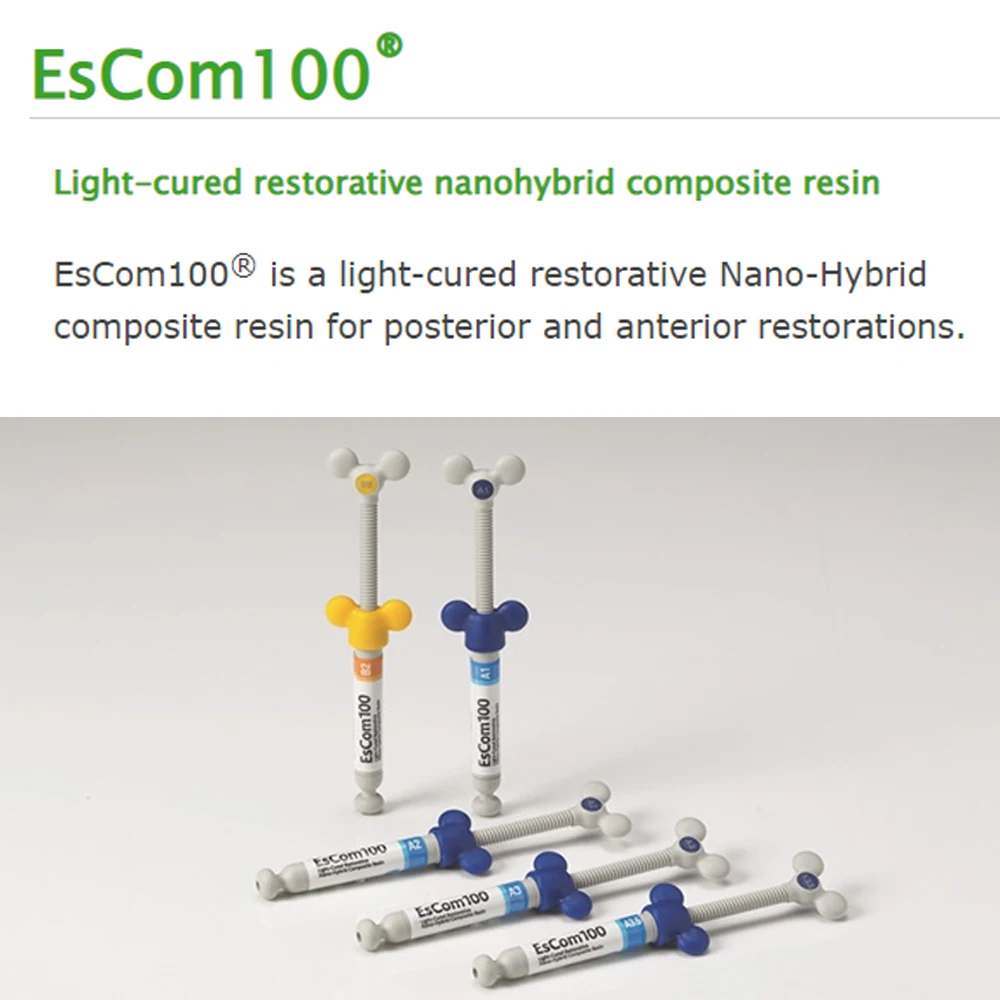 Escom 100 Korean Spident 4g Escom100 Light Curing Teeth Filling Dentist Cilinc Materials Products