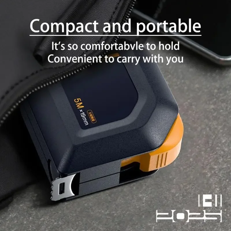 Misura a nastro automatico da 2/3/5m Rigno metrico precisione ispessita con fibbia e clip posteriore per costruzione