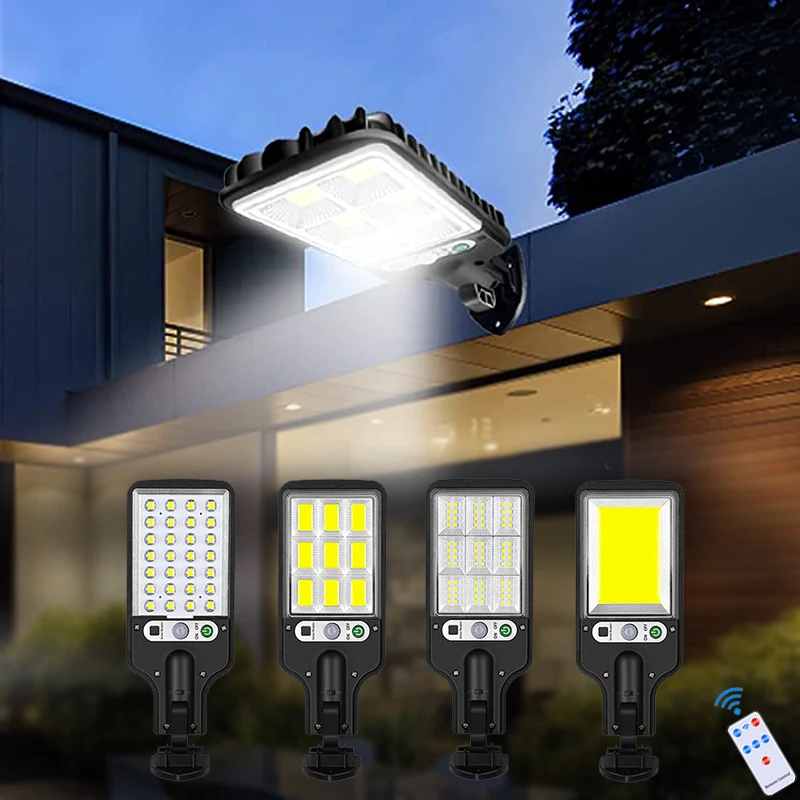 

Solar Lights Outdoor 117 COB Motion Sensor Outdoor Lights with 3 Lighting Modes IP65 Waterproof for Porch Garden Patio Path Yard