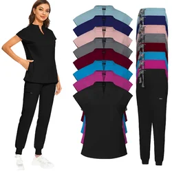 Slim Medical Uniforms Women Scrubs Sets Hospital Surgery Dental Clinic Beauty Spa Salon Lab Workwear Clothes Nurses Accessories