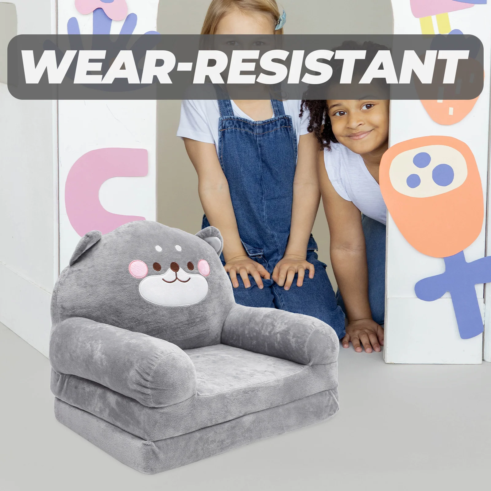 Siège bébé en forme d'éléphant, canapés pour enfants, fauteuil en peluche pour chambre d'enfants, chaises pliantes, canapés pour bébé, meubles pour enfants