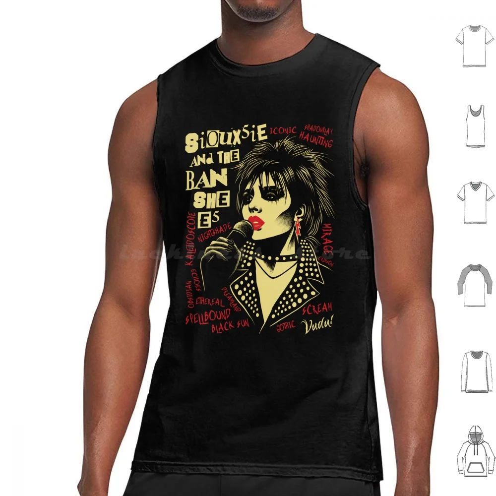 Siouxsie camisetas sin mangas chaleco sin mangas años 80 Siouxsie Siouxsie The Banshees Goth Darkwave Post Punk gótico amor y