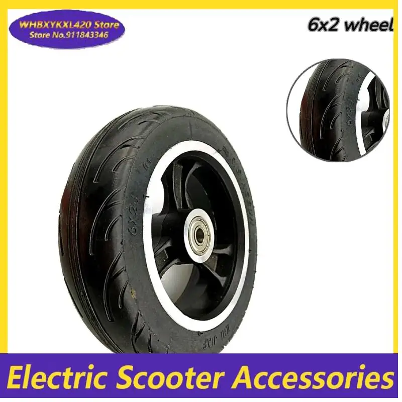 

Premium 6 Inch 6X2 Solid Tires with Hub Set - Reliable Replacement Tires for Electric Scooters