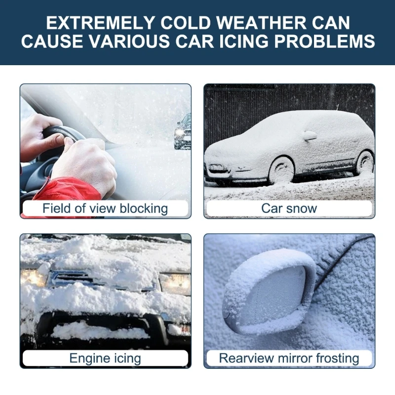 Winter Car Deicer Tools Antifreeze Vehicle Ice Scraper Safe Driving Snow Removal