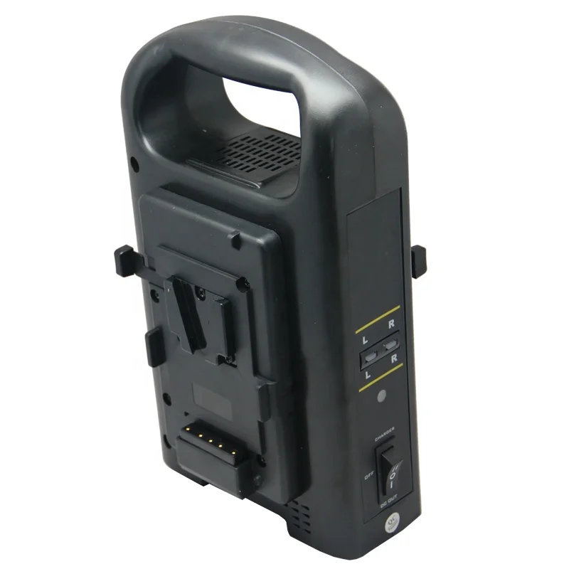 Rolux RL-2KS Dual V-Mount V-Lock Battery Charger 2-Channel Electric Power Supply with PD Function for Camera Usage & Ligh