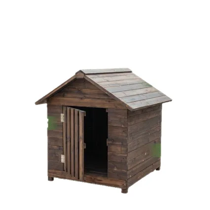 Outdoor embalming solid wood kennel carbonized wood kennel dog house wooden  indoor large dog kennel