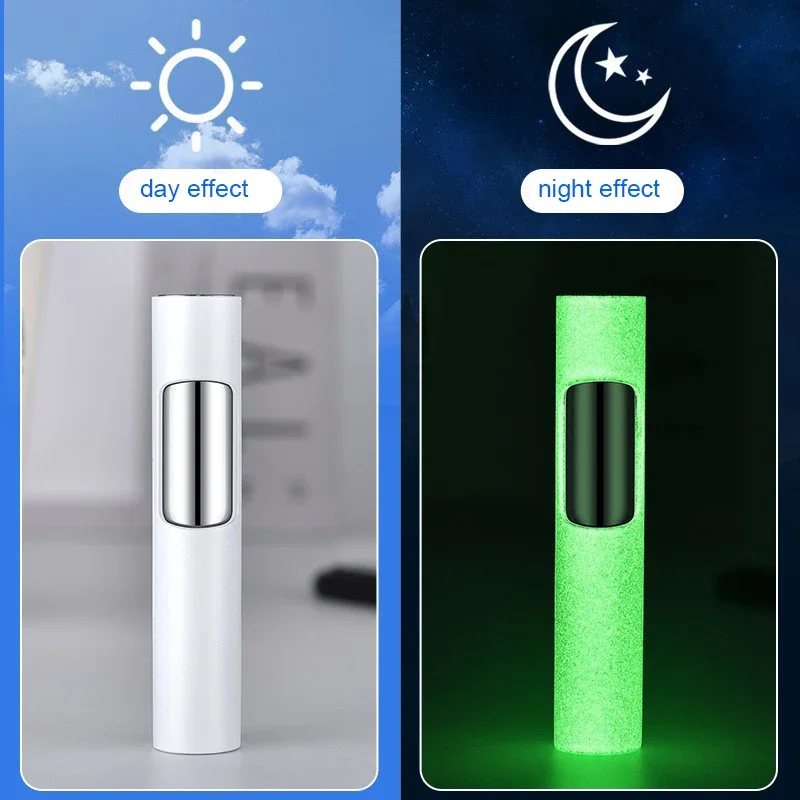 Glow-in-thedark Pen Type Four-section Torch Turbo Butane Gas Lighter Windproof Cigar Cigar Metal Gift Lighter Portable Wholesale