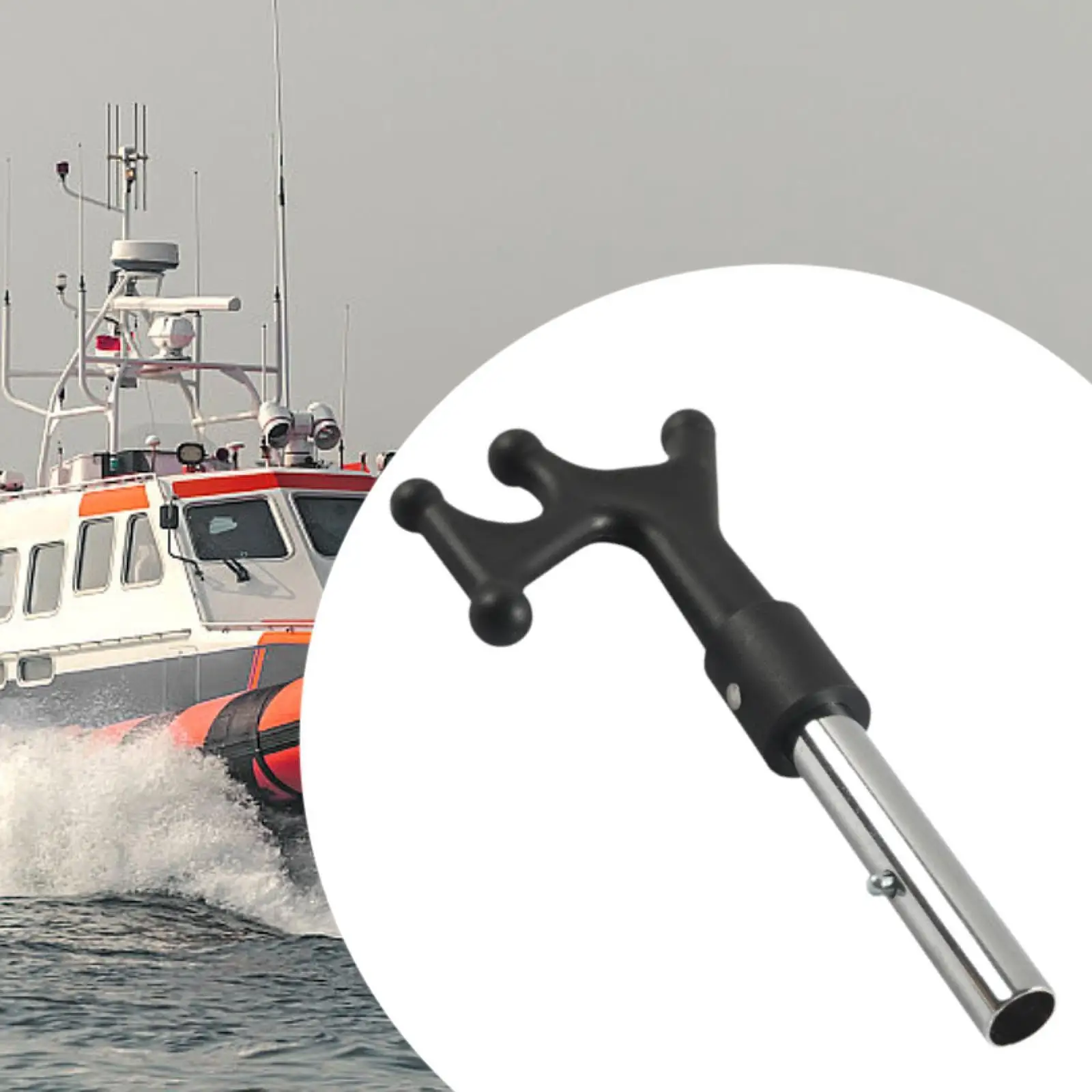 Premium Marine Boat Hook Head Strong Yacht Hook Accessory Replacement Top for Open Boat Docking